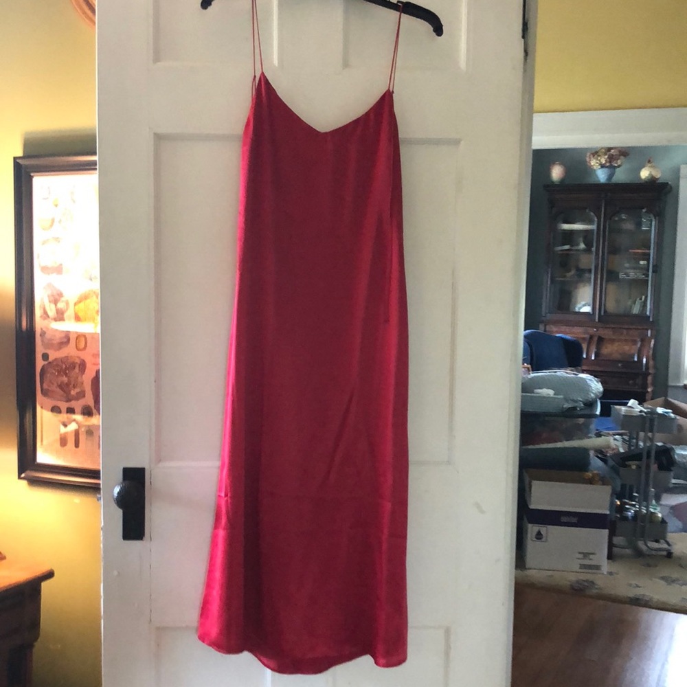 Reformation red silk dress. Size 2